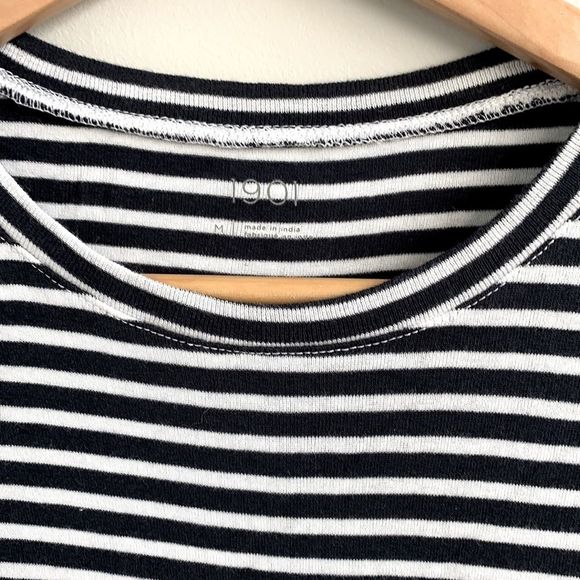 1901 Striped Cotton Blend Short Sleeve T-Shirt - Picture 4 of 5